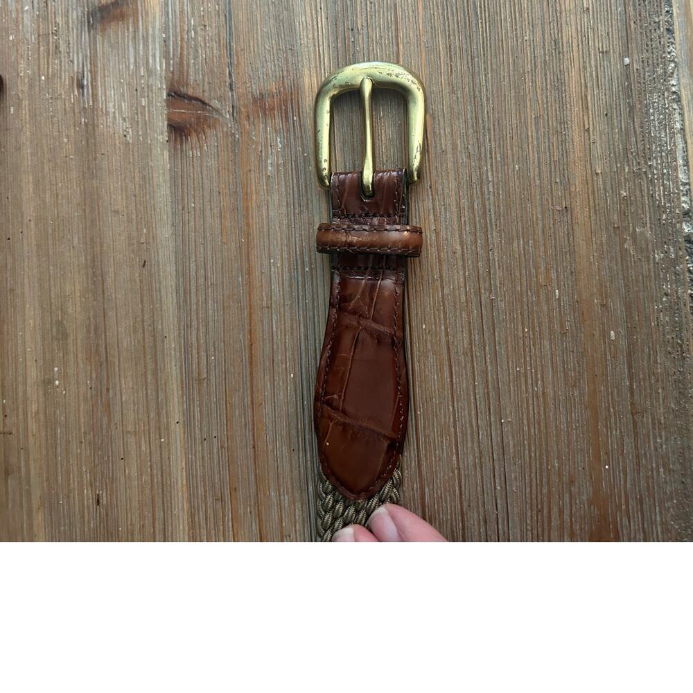 Brighton Mens leather and stretch rope woven belt Made in the USA, Size 42 - Picture 8 of 11